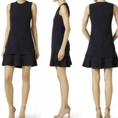 Vestido clásico Theory Malkan Admiral 100 % seda sin mangas en capas de carrera 0 Foto 1 de 4