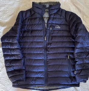 L.L. Bean 850 Down Lightweight Puffer Jacket Blue Men's Size Large - Picture 1 of 7