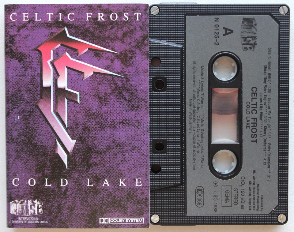 CELTIC FROST - COLD LAKE (NOISE N 0125-2) 1988 GERMANY CASSETTE TAPE BLACK METAL - Image 1 of 3