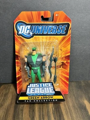 NOVO 2009 DC Universe Justice League Unlimited Green Arrow boneco de ação novo na embalagem - Imagem 1 de 2