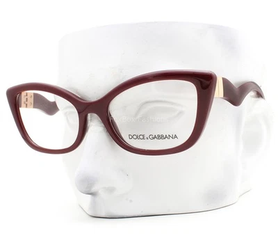 Gafas Dolce Gabbana DG 5078 3285 Burdeos Rojo Oscuro 53 mm con Estuche Foto 1 de 4