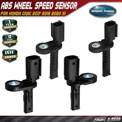 4 датчика скорости передних и задних колес ABS для модели Honda Civic 2017 2018 2020 Si - Изображение 1 из 4