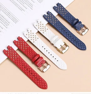 For VERSACE PALAZZO VECQ00418/118 Genuine Leather Watchband Notch Watch Strap 17 - Picture 1 of 26