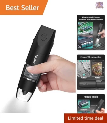 Microscopio digital inalámbrico de mano 50x-1000x HD lupa cámara de inspección Foto 1 de 4