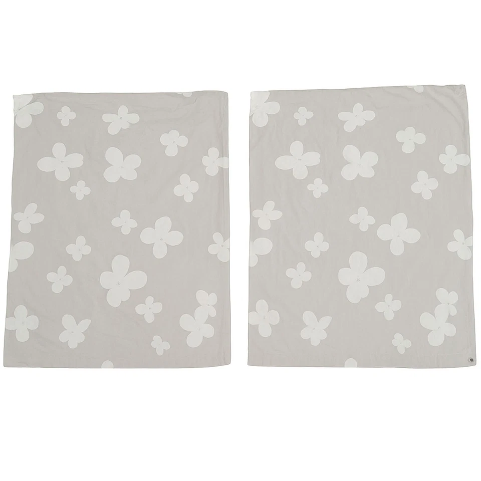 Par de fundas de almohada estándar Kate Spade gris blanco floral 100 % algodón ropa de cama Foto 1 de 3