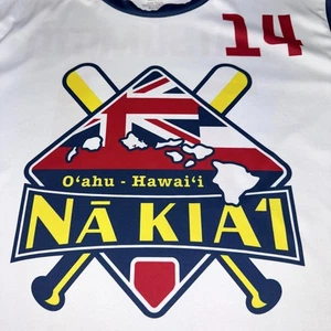 Na Kiai Oahu Hawaii Jersey Shirt Mens Medium Baseball Softball 14 Moxie - Picture 1 of 11