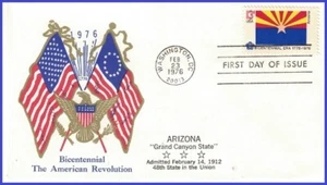 USA5 #1680 U/A BOERGER 2 FDC Arizona State Flag - Bild 1 von 1