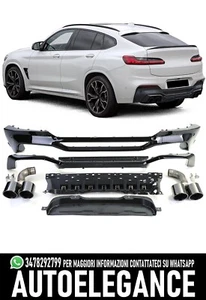 Diffusore posteriore + terminali di scarico neri adatto per BMW x4 g02 2018-2021 - Imagen 1 de 10