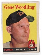 1958 Topps Baseball #398 Gene Woodling Baltimore Orioles VG-Excellent Condition