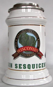 Milwaukee Brewers Baseball Team Wisconsin Sesquicentennial beer stein - Picture 1 of 4