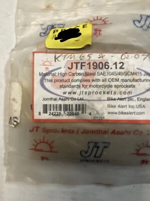 Piñón delantero de acero JT 12T KTM Foto 1 de 2