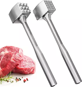 Meat Tenderizer 1 Pcs Aluminium Mallet Dual-Sided - Tenderizer Tool Kitchen Poun - Picture 1 of 12