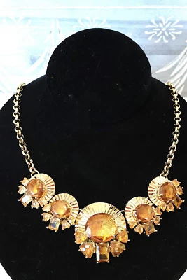 Collar Monet Tono Dorado Topacio Colores Piedras 18 - 20" N5 Foto 1 de 4