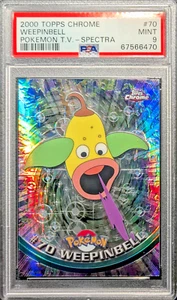 PSA 9 MINT Weepinbell #70 2000 Topps Chrome Pokémon T.V. Spectra English TCG - Picture 1 of 1