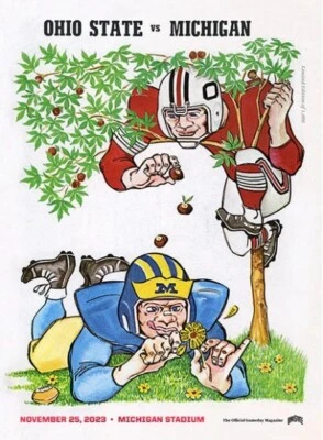 OHIO STATE BUCKEYES VS MICHIGAN WOLVERINES GAMEDAY PROGRAM & POSTER NOV 25 2023 - Image 1 of 2