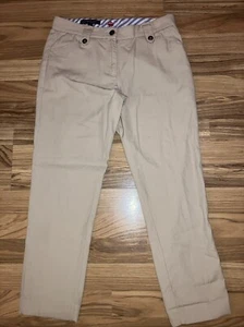 Brooks Brothers 346 Womens Beige Khaki Capri Pants Size 2 - Picture 1 of 9