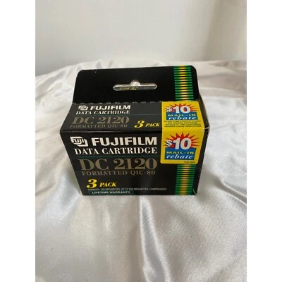 Fujifilm DC 2120 Data Cartridge Formatted QIC-80 3-Pack 120 MB New Deadstock - Image 1 of 4