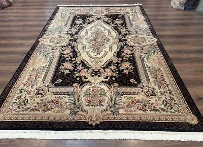 Aubusson Rug 6x9, European Design, Fine 170 KPSI, Elegant Carpet - Image 1 of 4