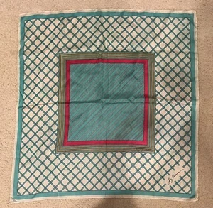 Vintage Liz Claiborne Specialty House Geometric 100% Silk Square Scarf 27x26 - Picture 1 of 4