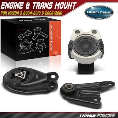 3x Motor de motor y soporte de puntal de par para Mazda 3 2004-2010 5 2006-2010 2,0 L 2,3 L Foto 1 de 4