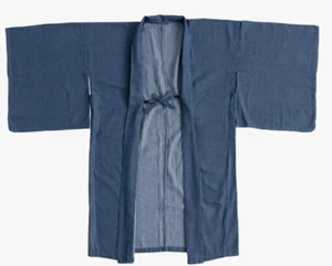 Japanischer Damen Trachten Kimono Denim Haori Lang Mantel Jacke Indigo - Bild 1 von 5