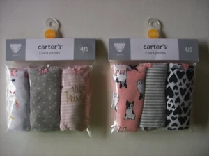 Carter's Underwear Underpants 3pk Girls Panties Dog Princess 4/5 6/6X  - Picture 1 of 4