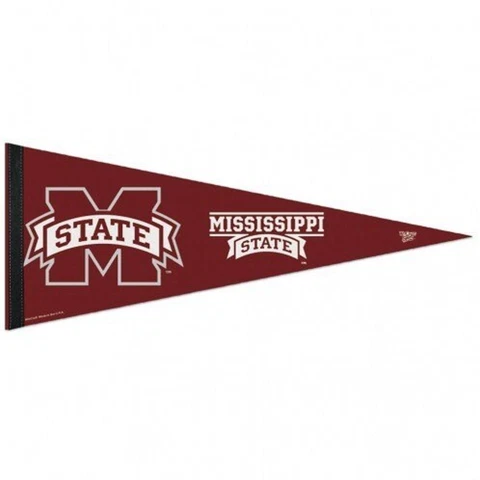Mississippi State Bulldogs 12x30 Premium Wool Pennant [NEW] Sign Banner Wall Cover