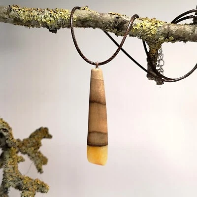 Collar Madera Ámbar Regalos Ideas para Amigos | Colgante Regalo para Él y Ella Foto 1 de 4