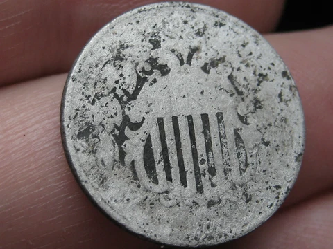 1867 Shield Nickel 5 Cent Piece- WITH Rays Cover