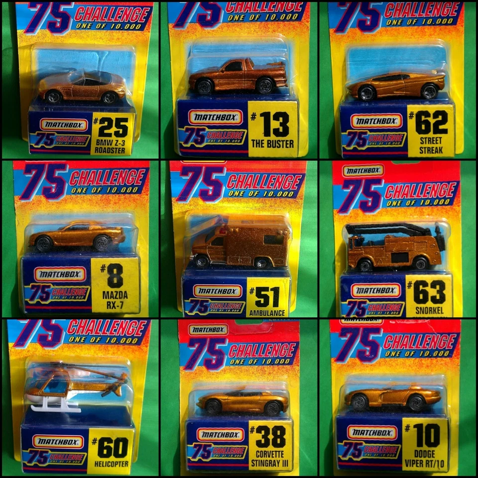 MATCHBOX 1997 75 GOLD CHALLENGE SERIES 1/10 000 MINT VARIATION LISTING NOS - Image 1 of 1