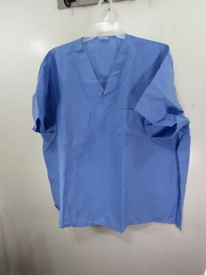 Nueva Blusa Médica Medline Angelstat Unisex Reversible Cuello en V Talla 5XL Azul Foto 1 de 4