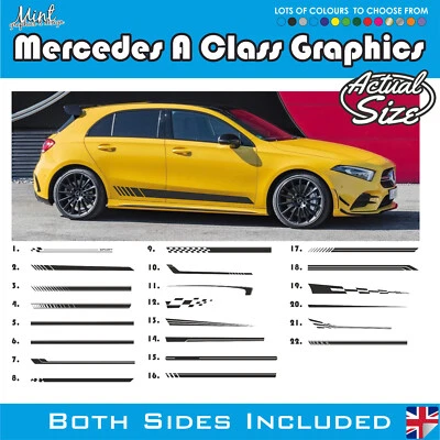 Mercedes A CLass Sport Stripes Decals Stickers Graphics CHOOSE FROM 18 DESIGNS - Image 1 of 4