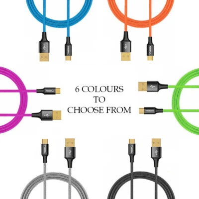 Heavy Duty gold plated USB C Cable Braided Data Sync Charger Charging Lead - Image 1 of 4