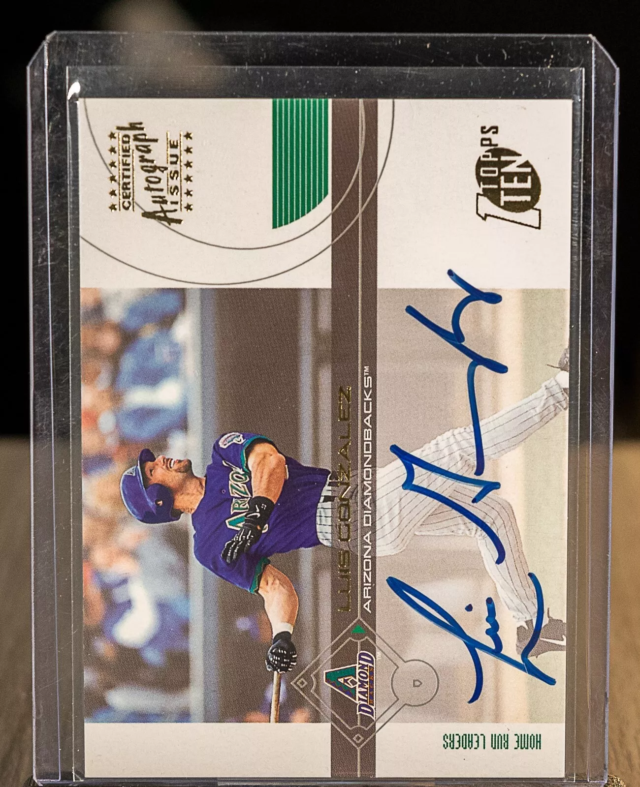 LUIS GONZALEZ 2002 Topps Ten 10 On Card Auto Autograph ZL5