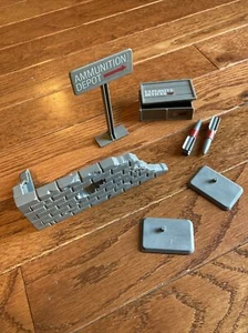 Vintage GI Joe 1984 Missile Defense Unit Parts Lot Crate Sign Wall 2 Missiles + - Picture 1 of 6