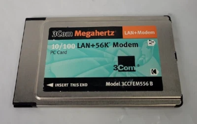 3Com Megahertz 10/100 LAN+56 Modem PC Card 3CCFEM556B (Card Only) - Image 1 of 3