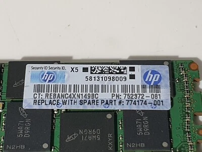 752372-081 HP MEMORY ECC REG 32GB 4DRX4 PC4 2133P DDR4 - Bild 1 von 4