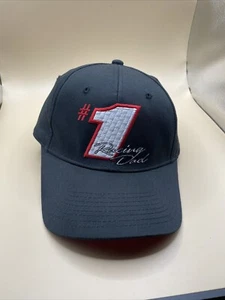 Men’s #1 Racing Dad- Signatures Black/Red Embroidered Hat- Cap Adjustable NEW - Picture 1 of 8
