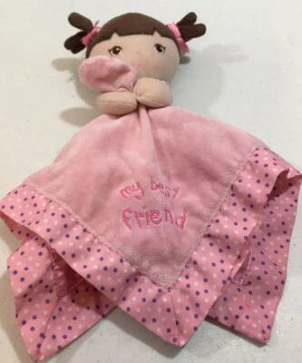 Manta de seguridad de felpa Garanimals Lovey Pink Girl Doll a lunares My Best Friend Foto 1 de 4