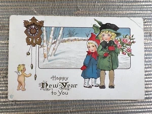 A Happy New Year to You Children Baby Embossed Postcard James E Pitts JEP - Picture 1 of 2