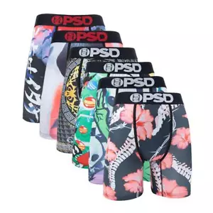 6 Pack Men Boxer Shorts All Printed Underwear Anti Chafing Briefs Sports Trunks - Picture 1 of 16