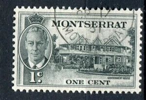Montserrat KGVI 1951 1c black SG123 very fine used FDI - Picture 1 of 1