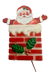 Prendedor de plástico de colección Santa Pull String Pop Up juguete rayas rojas regalo - Imagen 1 de 4