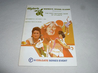 VINTAGE WYLERS WOMENS TENNIS CLASSIC PROGRAM FIRST NATIONAL BANK COLGATE 1978 - Image 1 of 4
