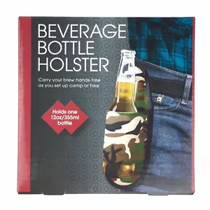 Fondina per bottiglie bevande Koozie mimetica contiene 12 oz bottiglia di birra integrata clip da tasca - Foto 1 di 4