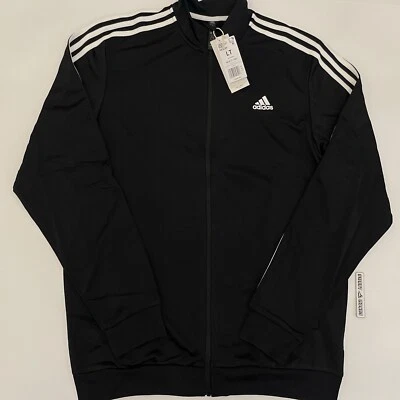 Nueva Chaqueta de Pista Adidas Essentials Calentamiento 3 Rayas Para Hombre H46099 Negra L Alta Foto 1 de 4