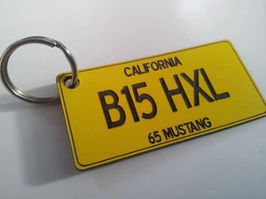 Number Plate AMERICAN STYLE Personalised ENGRAVED TEXT Keyring numberplate - Picture 1 of 1