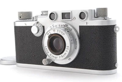 【N.MINT】Leica IIIf Red Dial Body + Leitz Elmar 5cm 50mm F3.5 Lens from JAPAN N51 - Image 1 of 4