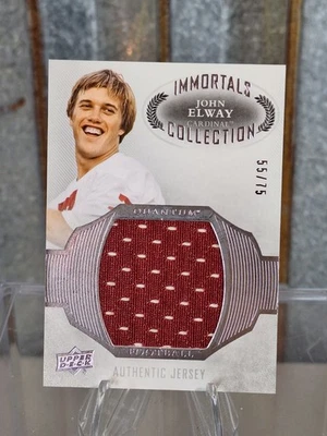 2013 UD Quantum John Elway Immortals Player Worn Jersey /75 Stanford Cardinals - Image 1 of 2