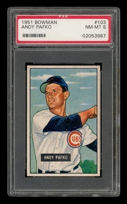 Bowman Set-Break #103 1951 Andy Pafko PSA 8 casi nuevo-como nuevo Foto 1 de 3